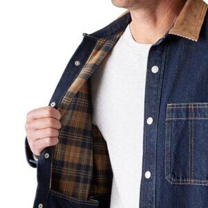 NWT Levi Strauss Signature Gold Men's Flannel-Lined Snap Shirt Jacket SMALL